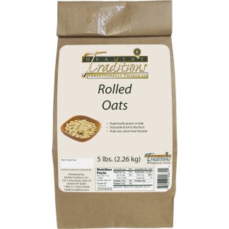 Raw Whole Grain Rolled Oats - 5 lb. bag