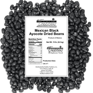 Mexican Heirloom Ayocote Black Beans – 15 lb.