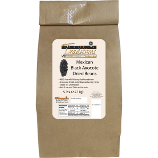 Mexican Heirloom Ayocote Black Beans – 5 lbs.