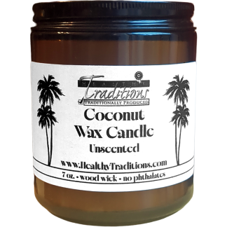 Coconut Wax Candle - Unscented - 7 oz.