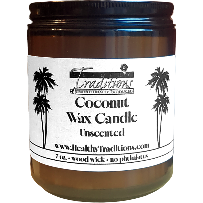 Coconut Wax Candle - Unscented - 7 oz.